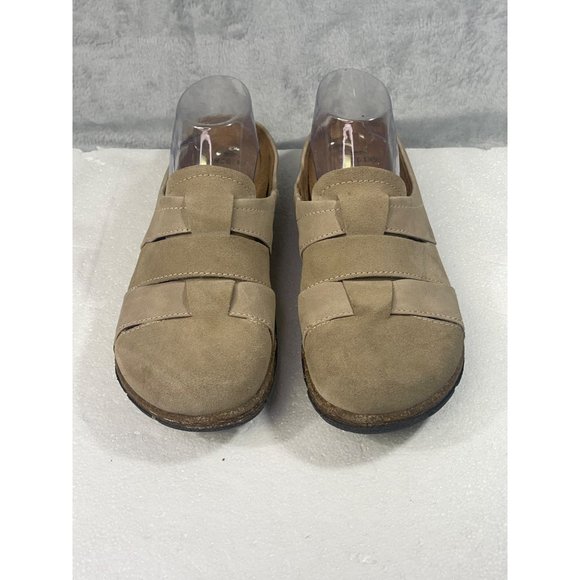 Earth Origins Suede Woven Clogs - Ellery Wheat Suede US 10 - Picture 1 of 16